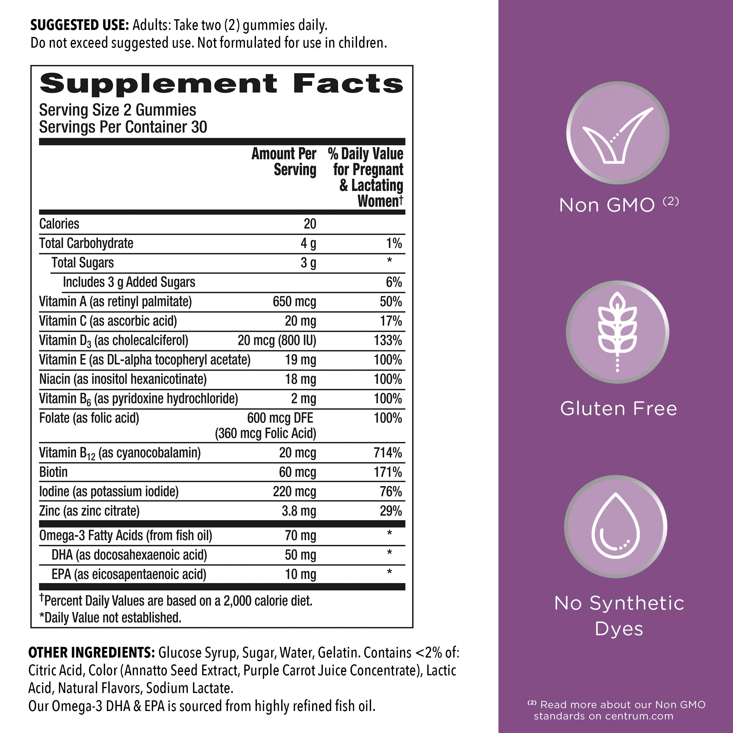 Centrum Prenatal Multivitamin Gummies, 60 Count — Amazon image 9