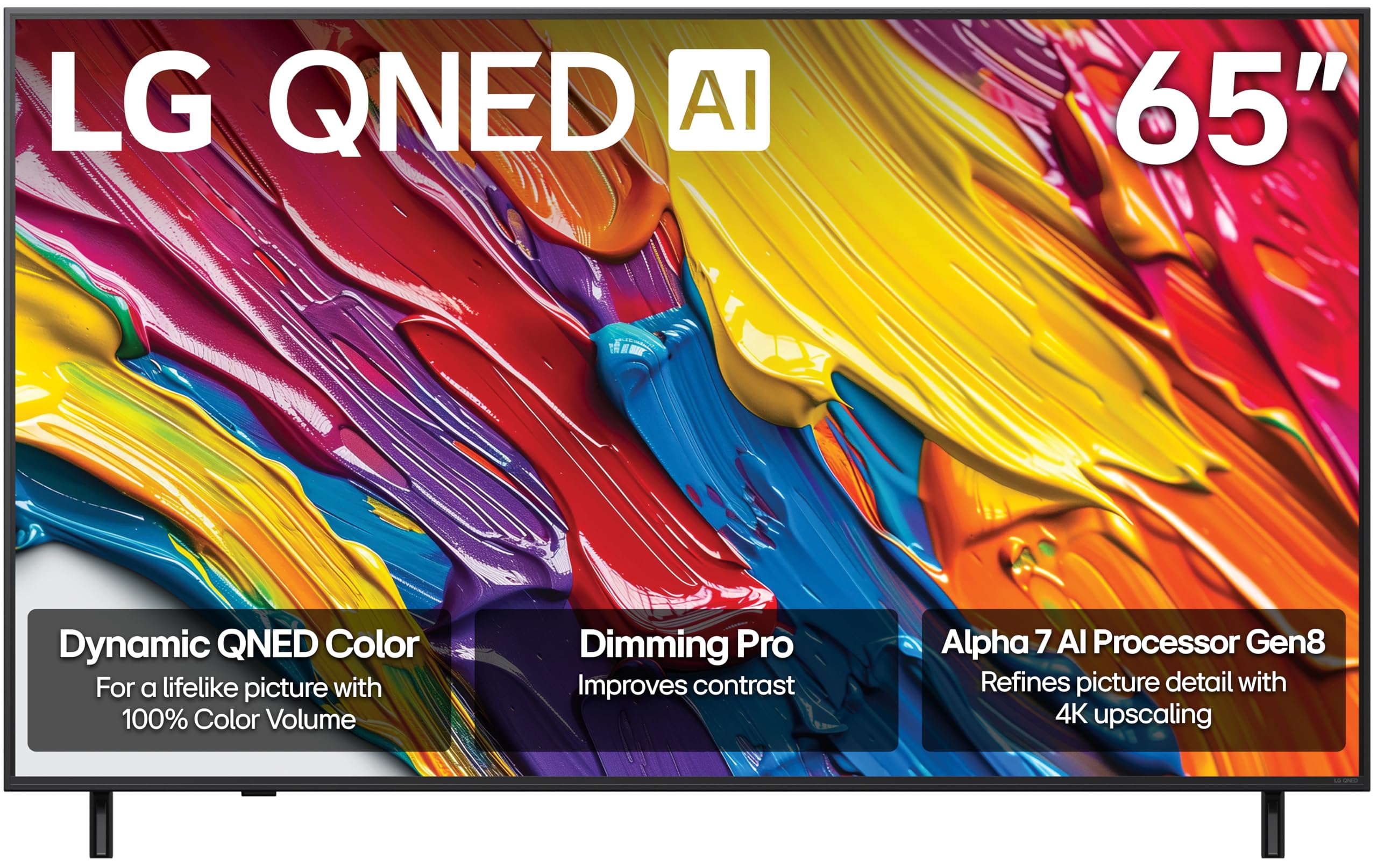 LG 65-Inch Class QNED AI 4K QNED82A Series Smart TV w/AI Sound, HDR10, 4K Super Upscaling, Filmmaker Mode, Wow Orchestra, Alexa Built-in (65QNED82AUA, 2025)