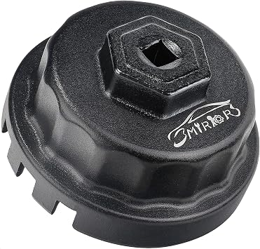3mirrors Oil Filter Wrench Oil Filter Removal Tool Compatible with Toyota Lexus Scion RAV4 Camry Tundra Highlander Sienna Prius 2.5-5.7L Engine with 64mm Cartridge Style Oil Filter System