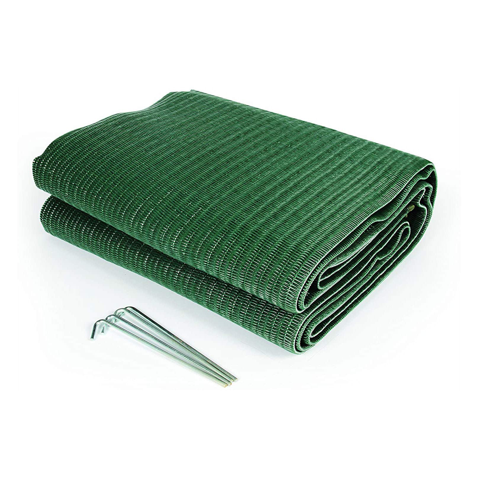 Camco 42880 Reversible Awning Leisure Mat-6' X 9', Green