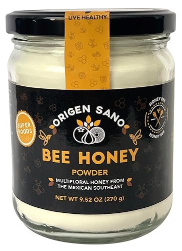 Miniatura 1 de Origen sano Miel de abeja natural en polvo  Miel de abeja deshidratada  Miel en polvo  9.52oz