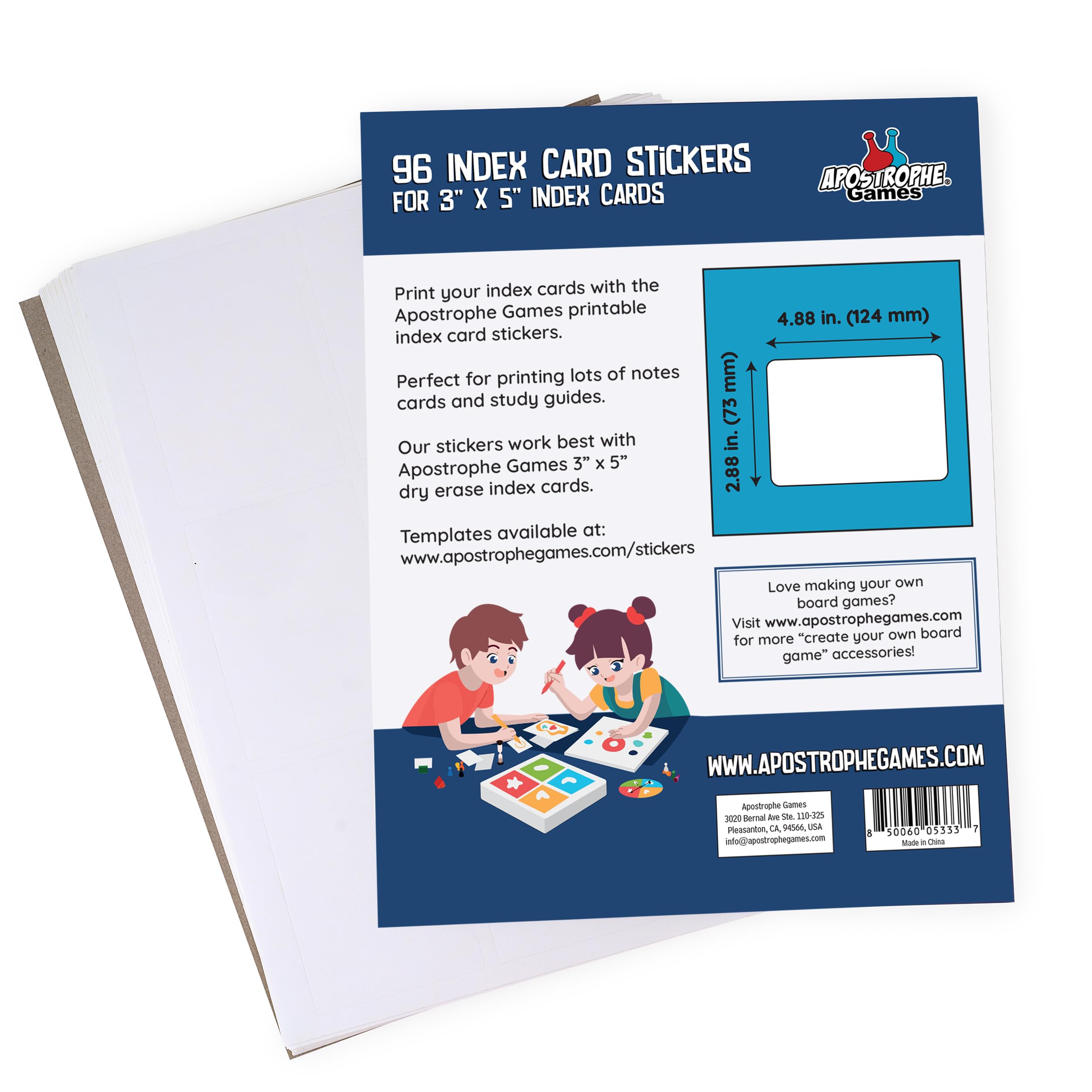 Blank Stickers for Index Cards, Print Your Flashcards - Image 2