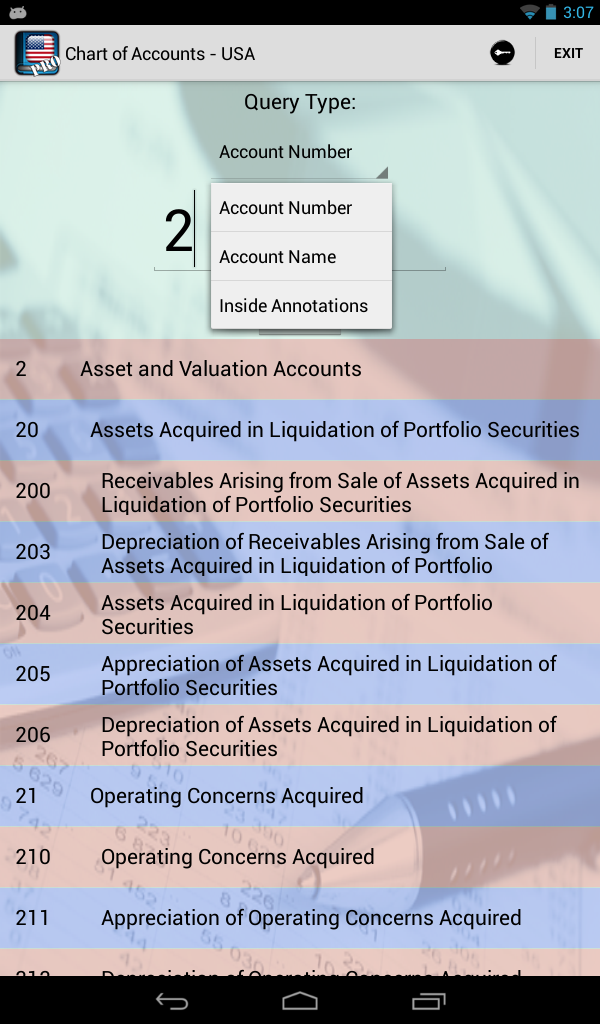 Chart of Accounts - USA PRO - App on Amazon Appstore