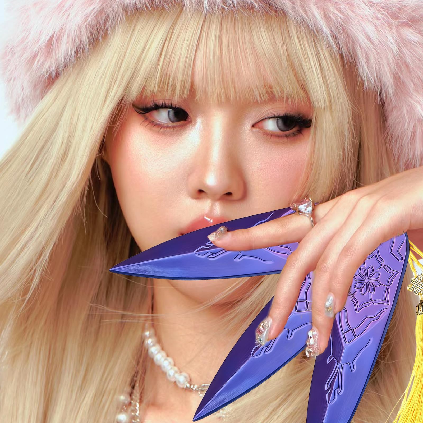 MUNSKT 3PCS Zoe-y's Prop Replicas, Zoe-y's Daggers, Halloween Props Zo-Ey's k/Pop D-emons H-unters Wea-Pon - Image 4