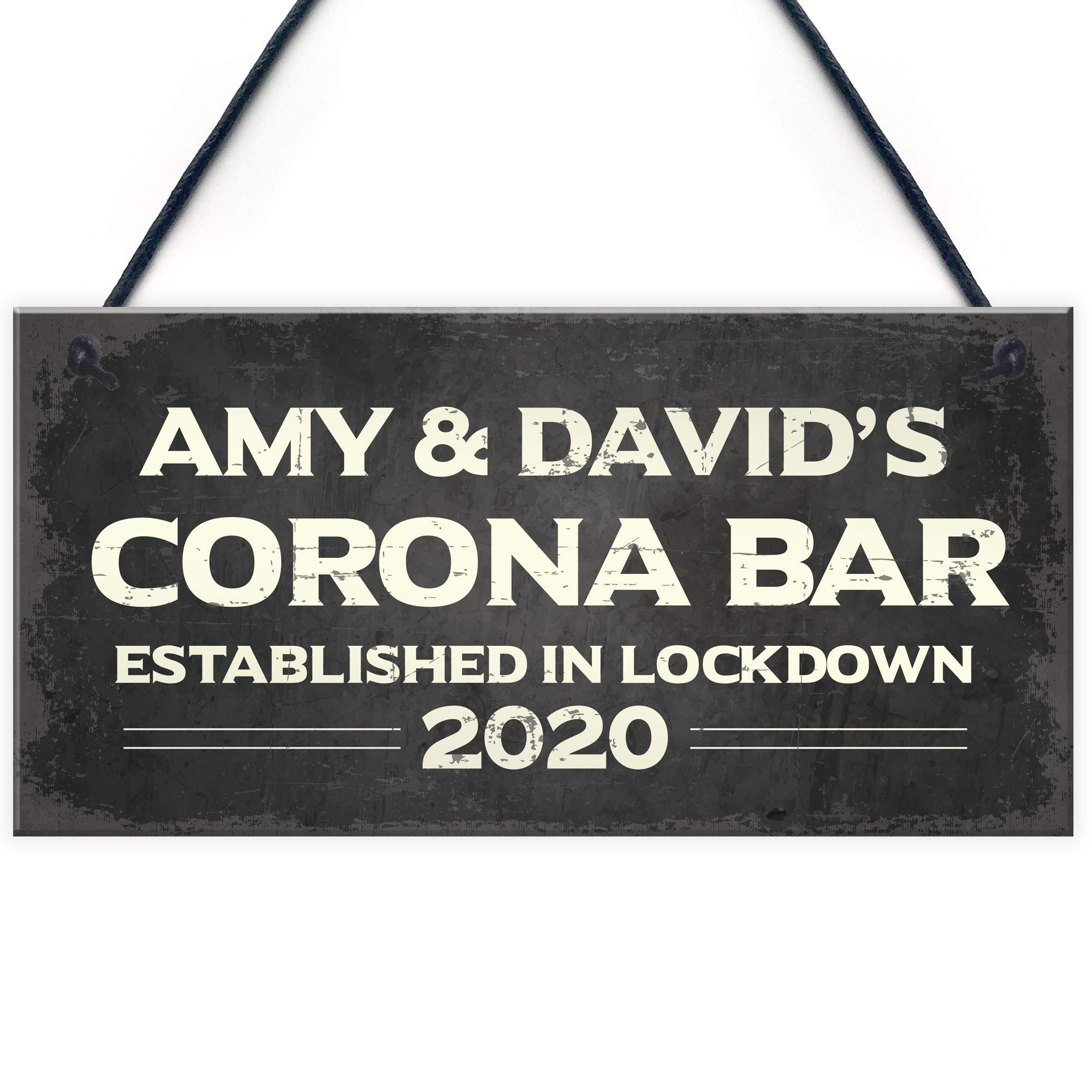 Red Ocean Personalised Corona Bar Home Bar Sign Novelty Quarantine Man Cave Garden Gifts For Him