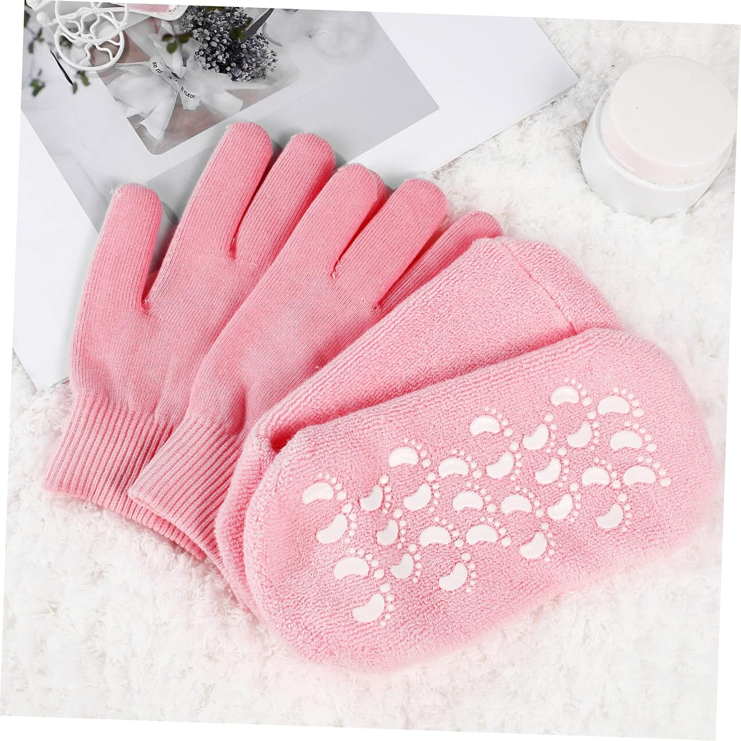 2sets Spa Moisturizing Gloves Socks Foot Hand Skin Care Exfoliating Moisturizing Therapy