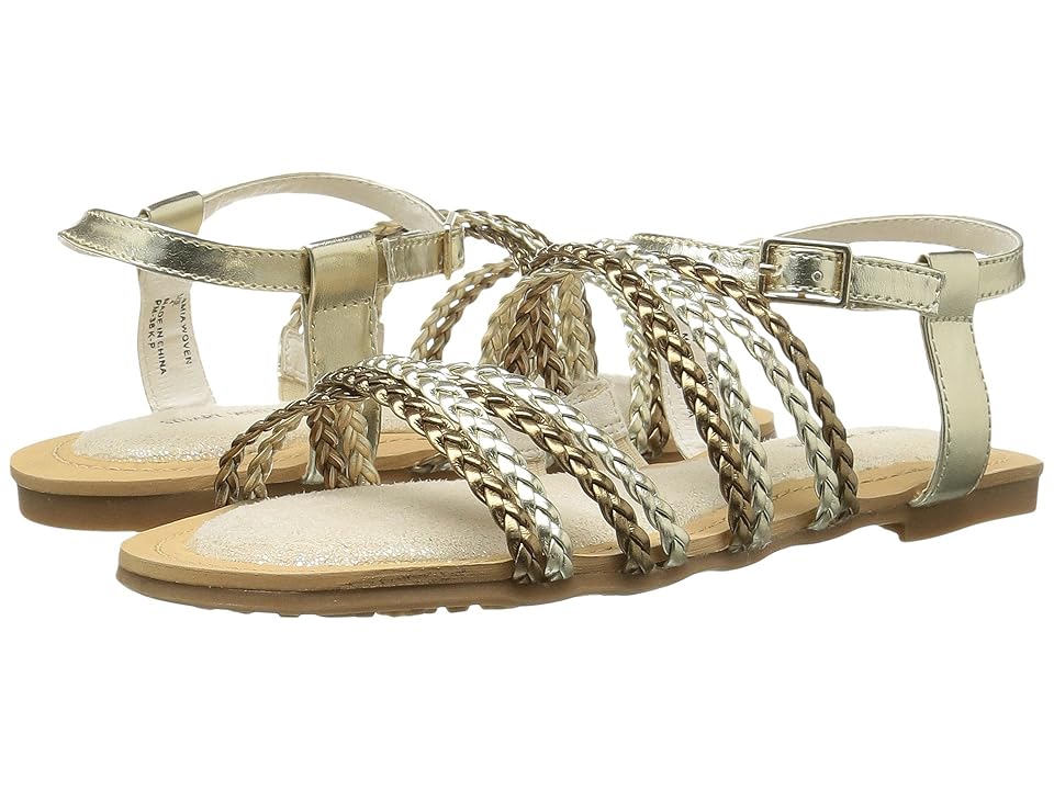 

Stuart Weitzman Kids Camia Woven (Little Kid/Big Kid) (Champagne Gold Metallic) Girl's Shoes