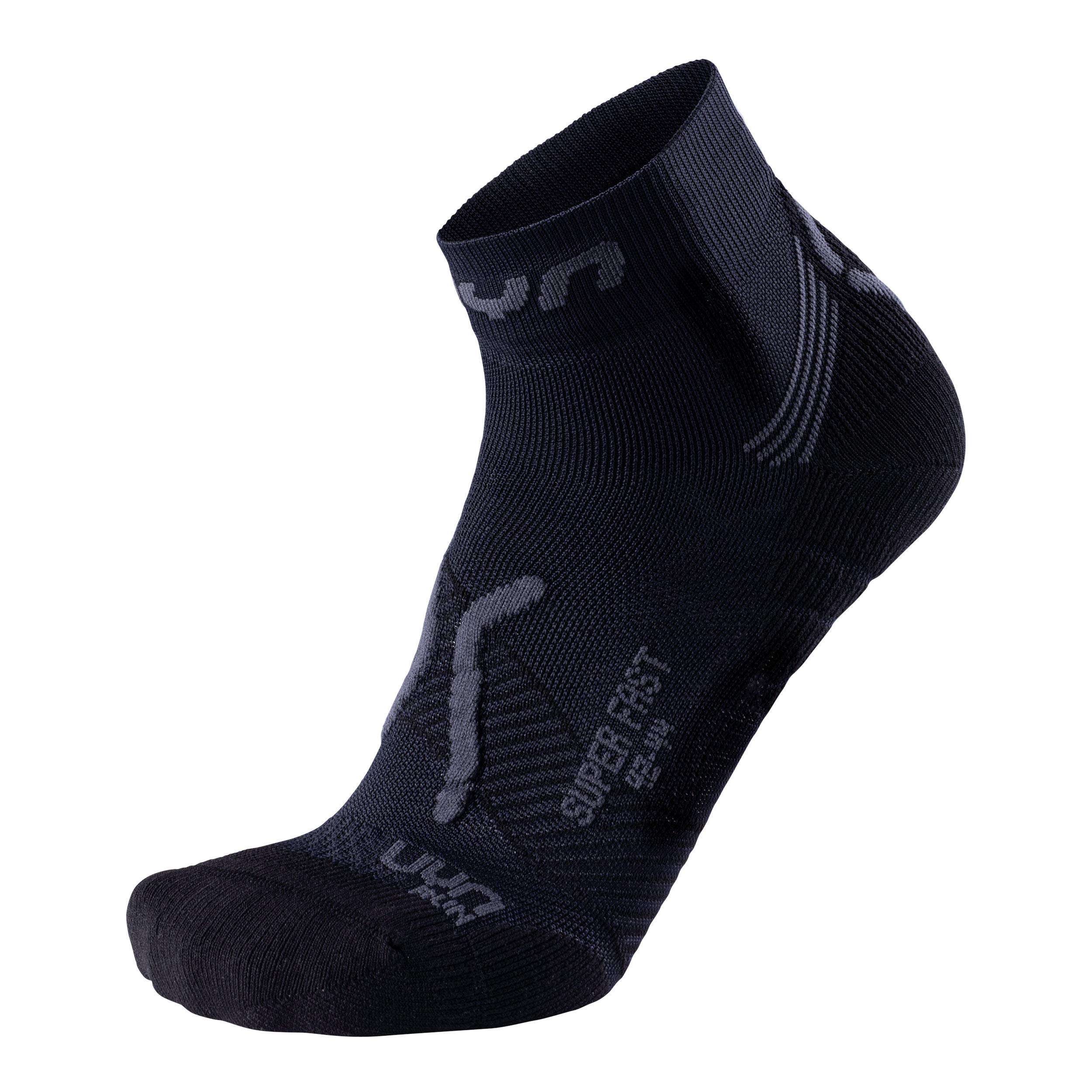UYN S100065 RUN SUPER FAST Socks Men's Black/Anthracite 47