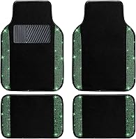 Vista 17 de NBTEPEM Juego completo de tapetes dorados brillantes para automóvil, ajuste universal para la mayoría de automóviles, SUV, camiones, 4 piezas