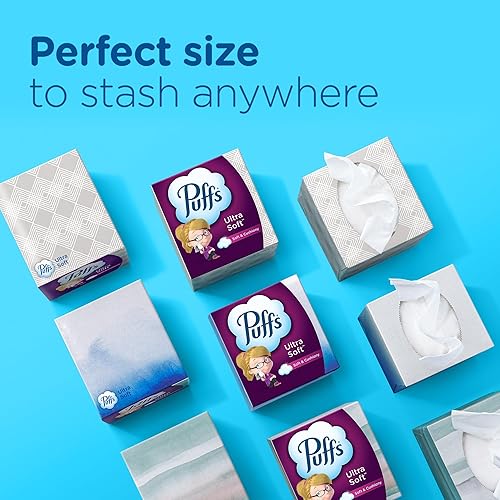 Miniatura 8 de Puffs Pañuelos faciales ultra suaves, 18 cubos, 56 pañuelos faciales por caja