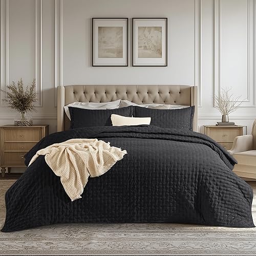 Bedsure - Juego de ropa de cama Queen. Juego de edredón ultrasónico suave tamaño matrimonialQueen. Colcha trébol de tamaño Queen. Colcha ligera para disponible en Yaxa Costa Rica