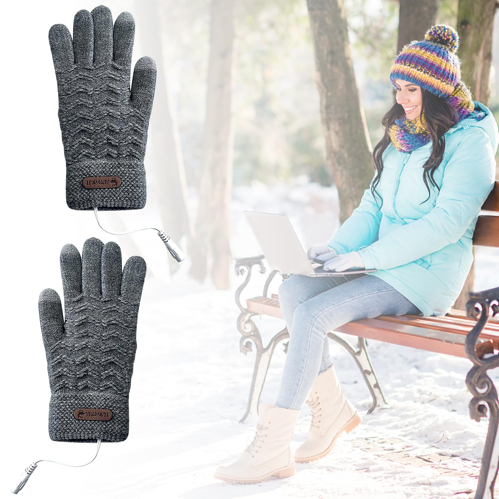 Beheizbare Handschuhe Unisex - USB Heizhandschuhe Mit Touchscreen