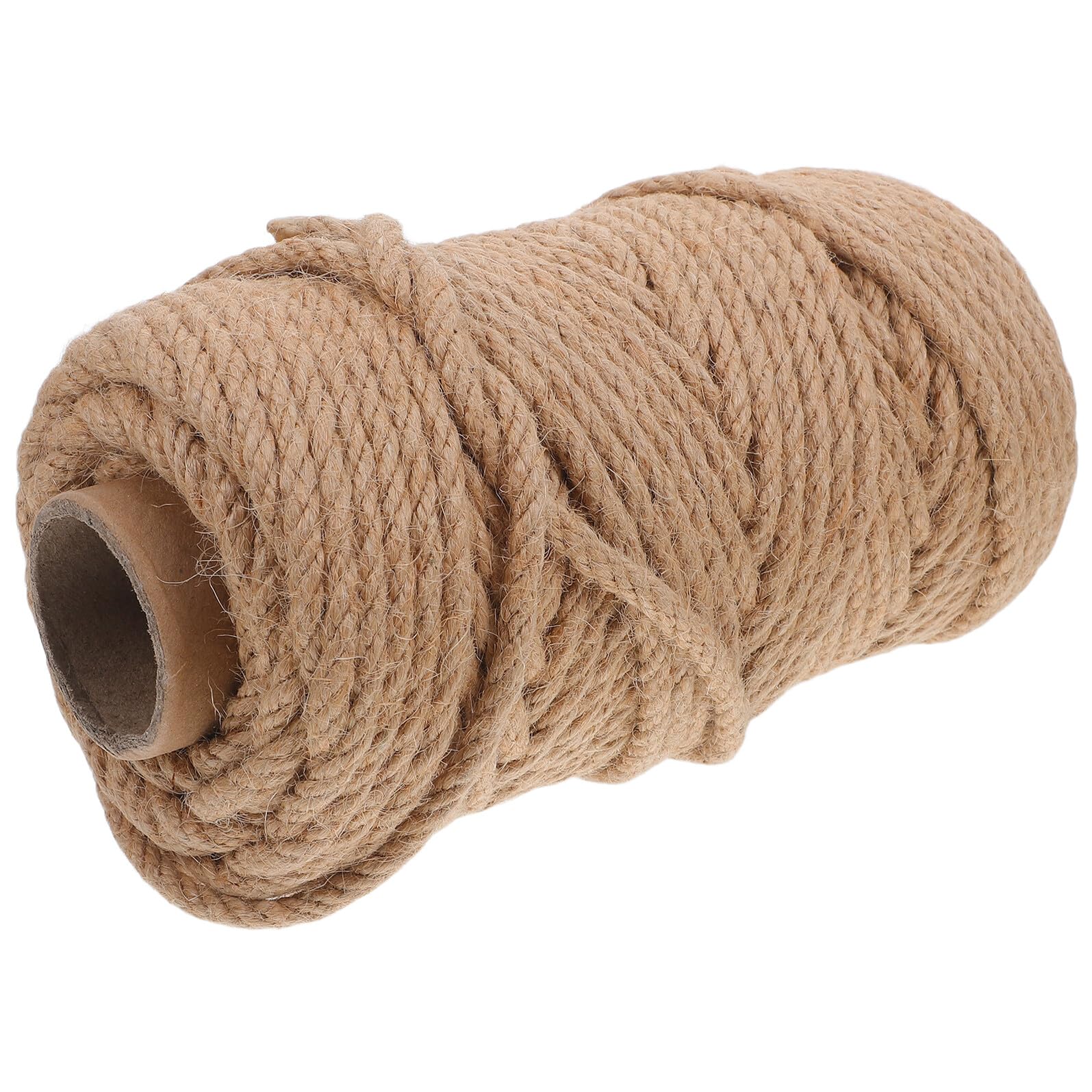Corda di Iuta Spessa Naturale 12 Mm X 50 M Rotolo per Lavori Artigianali Giardinaggio e Tiragraffi per Gatti Resistente All’abrasione per Decorazioni Interne ed Esterne
