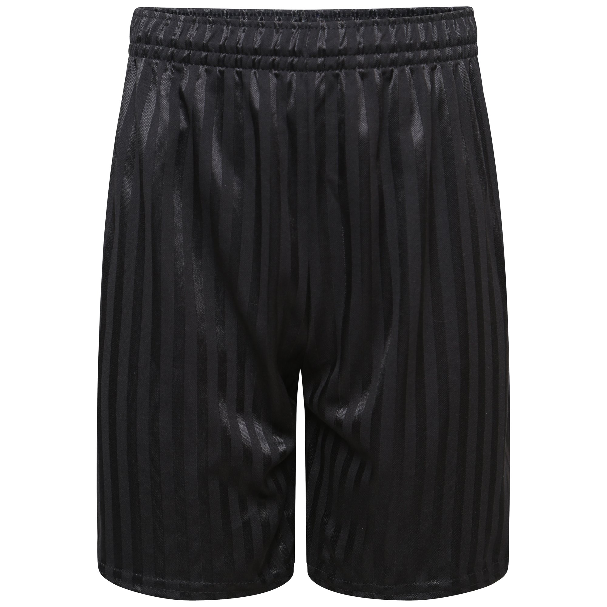 MaassBoys Girls Adult Unisex Black PE School Shadow Stripe Shorts Football Gym Sports Shorts