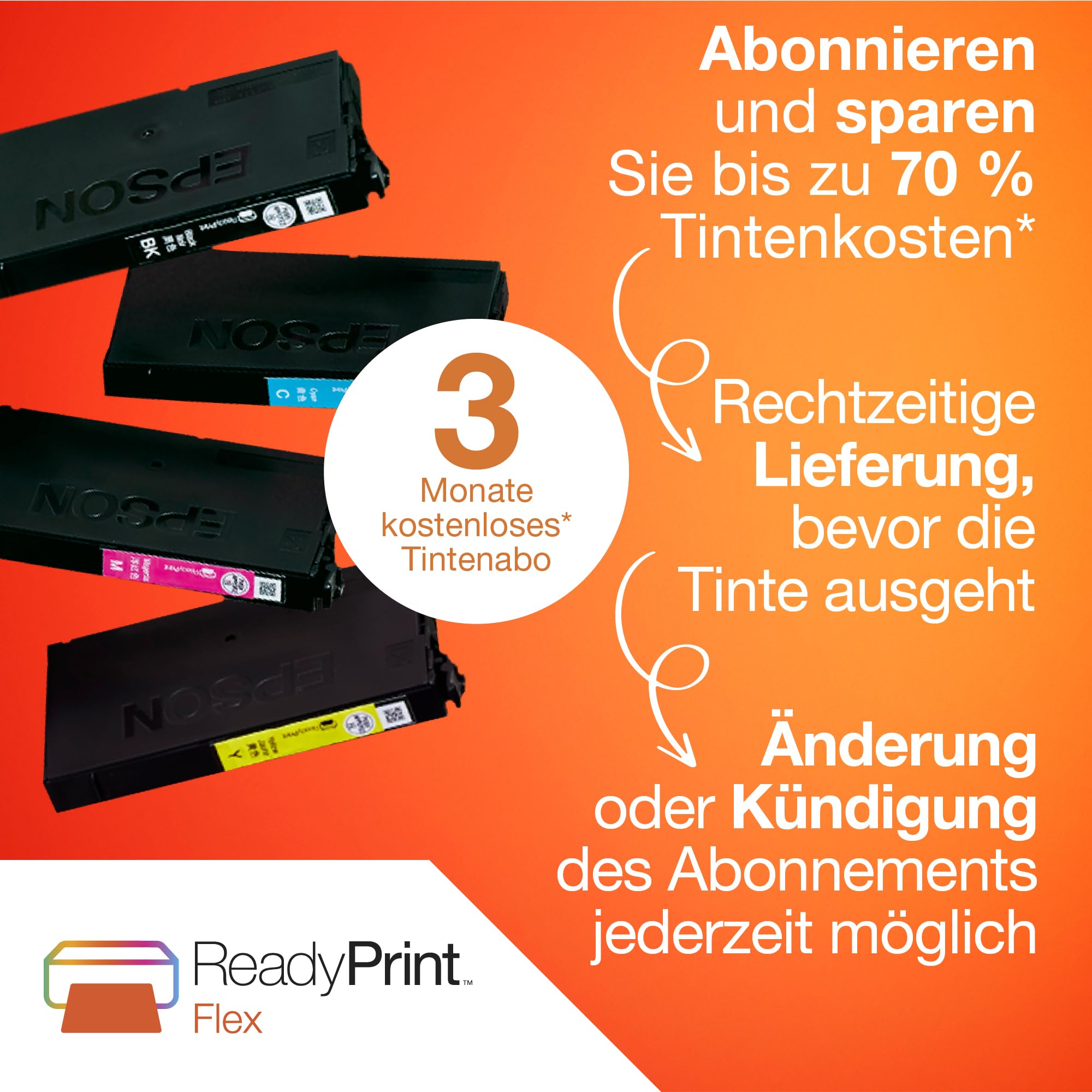 Epson Workforce WF-7840DTWF A3+ kabelloser Multifunktions-Tintenstrahldrucker inkl. 3 Monaten kostenloser Tinte mit ReadyPrint Flex-ABO* – Bild 4
