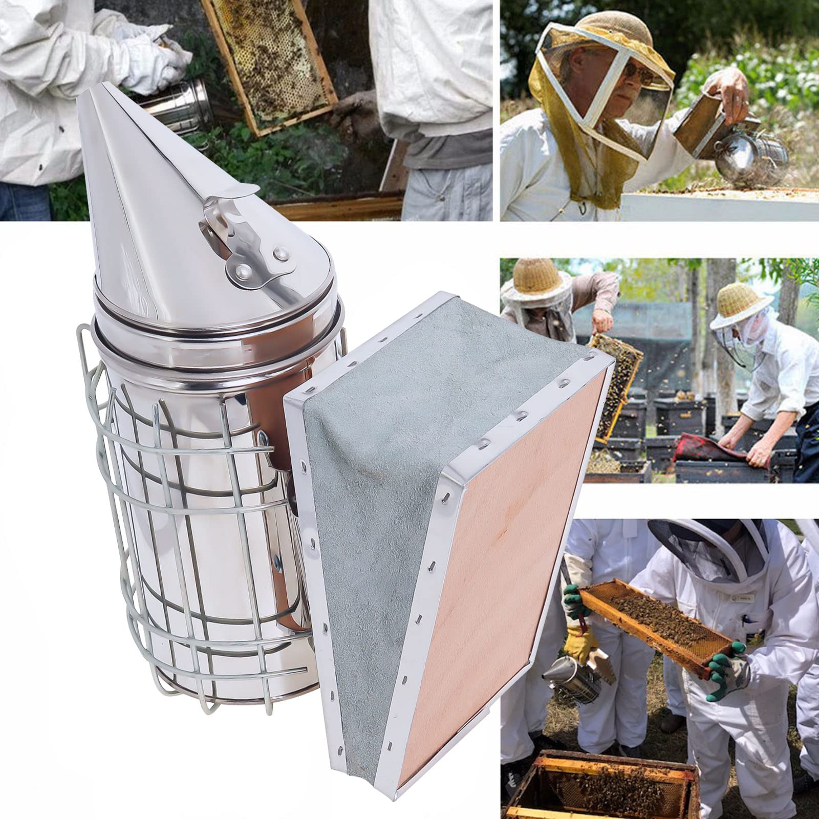 Stainless Steel Bee Hive Smoker With Heat Shield, Curacao - View #6