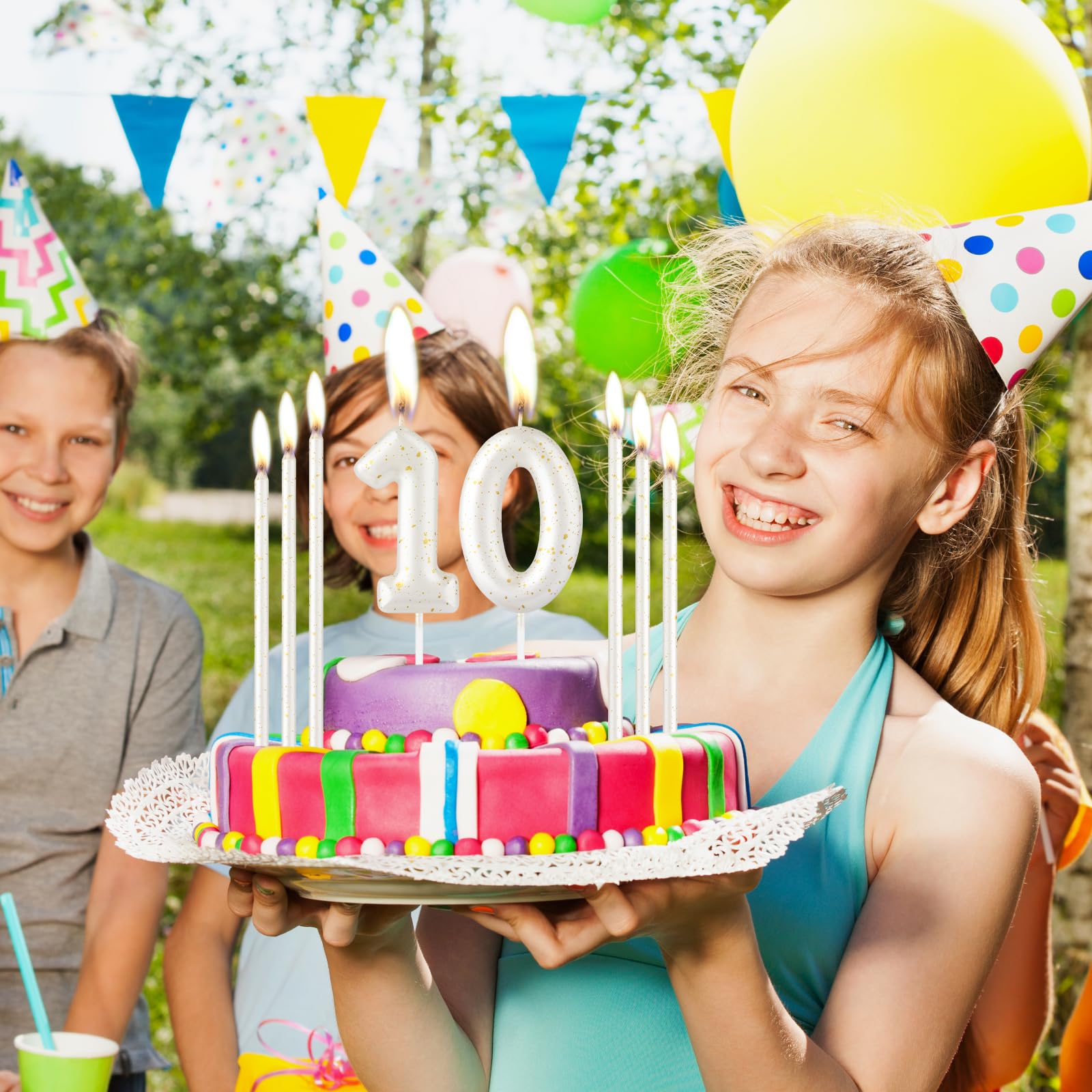 Velas de oro blanco con números de cumpleaños número 55, velas largas de oro blanco, velas de fiesta de oro blanco, velas doradas número 55 para tartas para bodas, cumpleaños, despedidas de