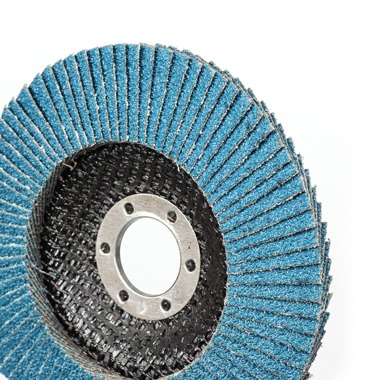 Abrasivo Flap Rueda de Lijado Pulido, Discos de lijado for amoladora angular de 10 piezas de 115/125 mm, hojas de muela abrasiva de grano 40/60/80/120 for acero inoxidable y hierro, 125 mm, grano 80,