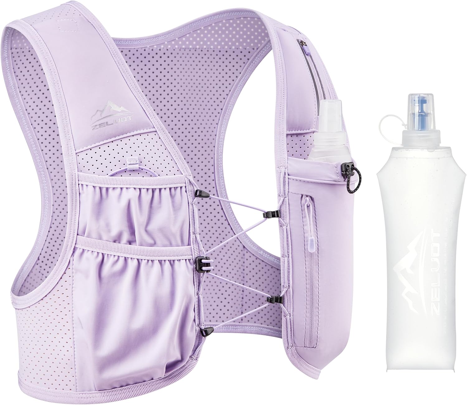 Adjustable Hydration Vest for Runners with 500ml Flask – USA Patent Adjustable Hydration Vest for Runners with 500ml Flask – USA Patent