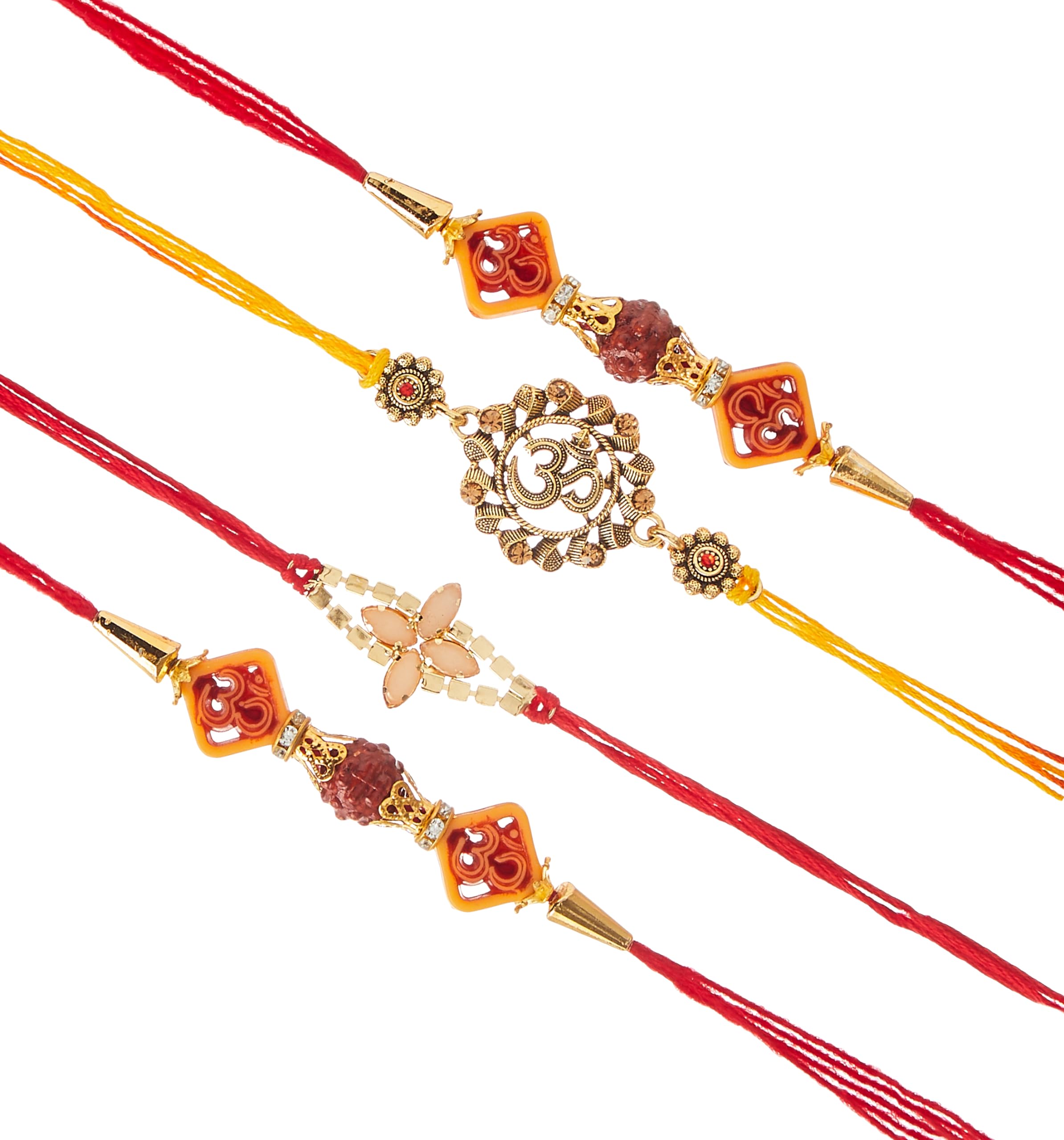 Collectible India Mens and Womens Pack of 4 Rakhi for Brother and Bhabhi Kids - Lumba Rakhi for Bhabhi/Round Extensive Work (B08BC53D65) Amazon Price History, Amazon Price Tracker