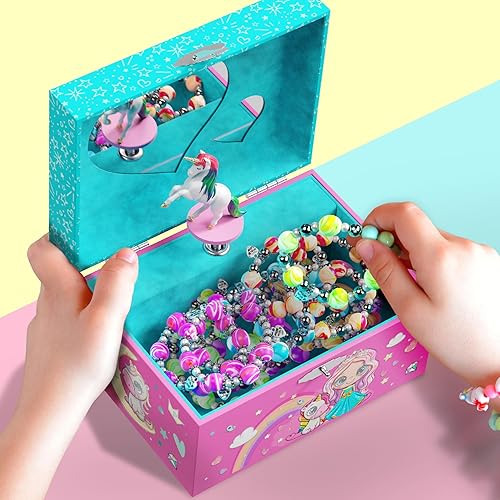 Miniatura 7 de Pretty Me Joyero musical de unicornio para niños, regalos de unicornio para niñas pequeñas, niños pequeños, de 3 a 8 años, el mejor regalo de