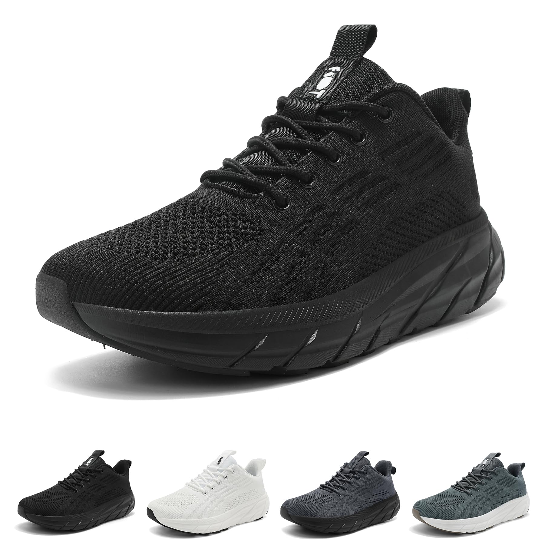Wizshoe Laufschuhe Damen Herren mit Weite Passform Jogging Sneaker Unisex | Leicht & Atmungsaktiv Straßenlaufschuhe mit Dämpfung Rückprall, Bequem, Breite Füße, Rutschfest, für Jogging Fitness Training