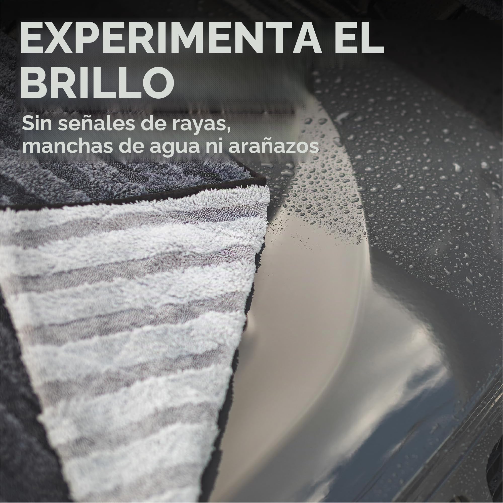 The Rag Company - Toalla de secado The Gauntlet - Mezcla 70/30 de microfibra coreana, diseñada para secar vehículos más rápido, más a fondo y más suavemente que otros, 900 g/m², 30 x 36 pulgadas, gris