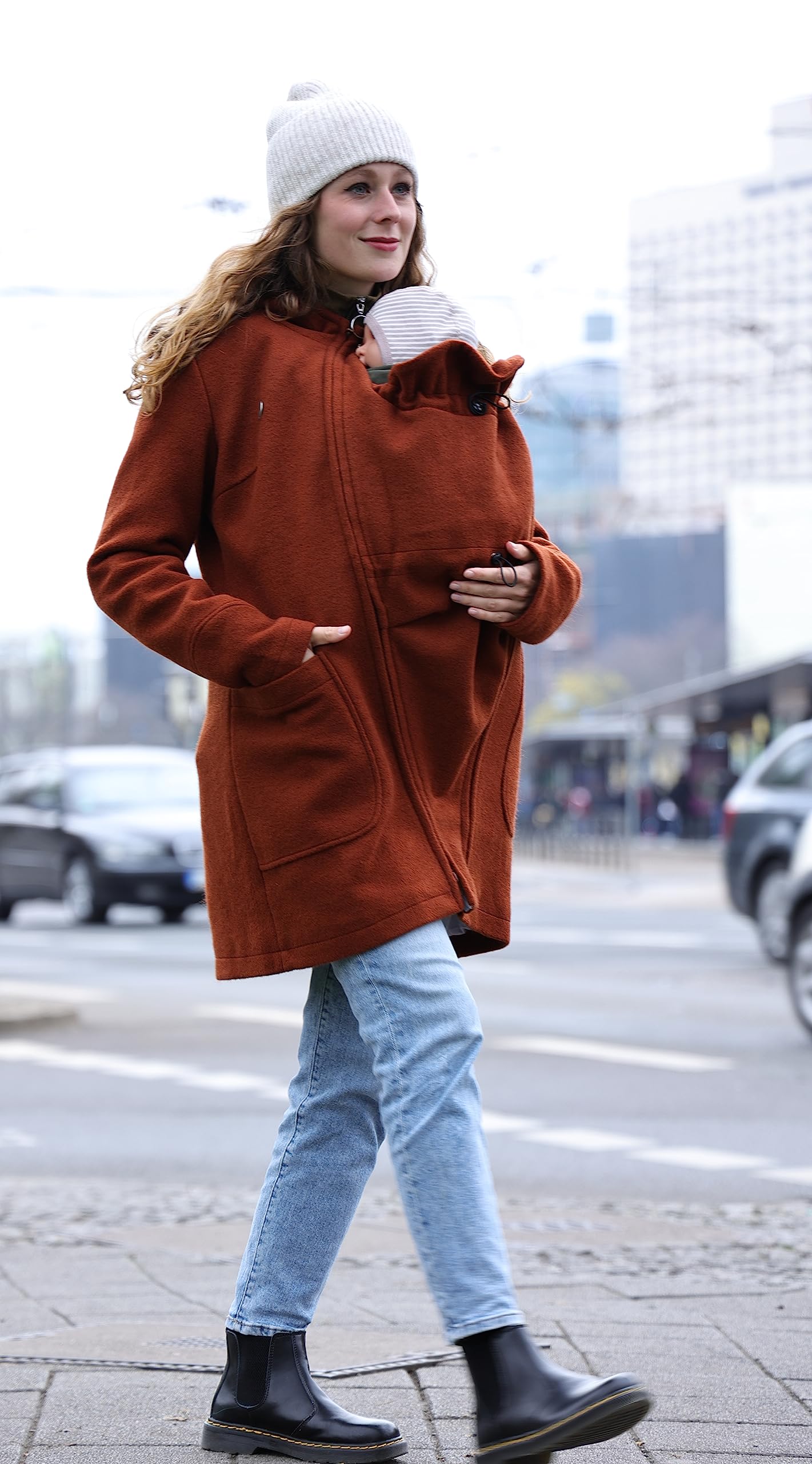 Viva la Mama - Elegante cappotto premaman per l'inverno - VALENTIN