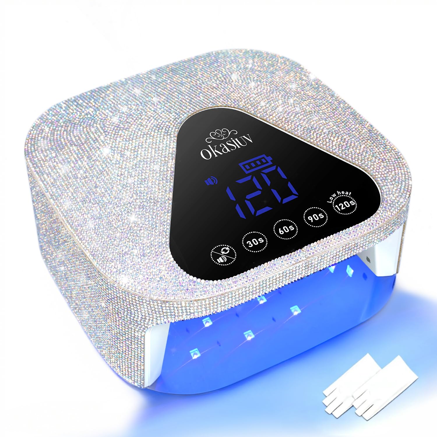 Amazon.com: Okasiuv UV LED Nail Lamp with UV Gloves,Magnetic Metal