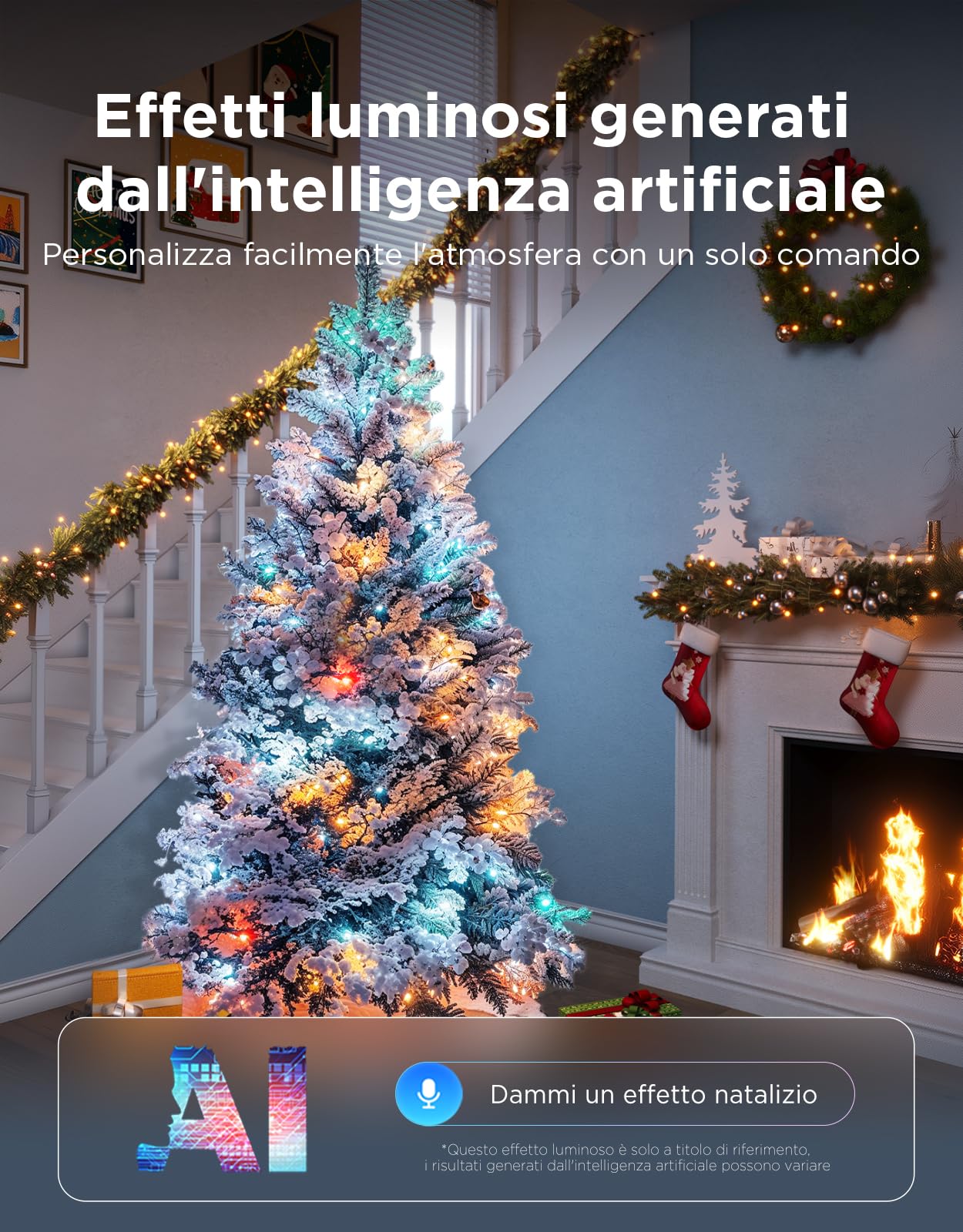 Govee Luci Albero di Natale 20M, Compatibili con Alexa, Cavi Verdi | 200 LEDs，Decorazioni di Halloween e Natale per Esterni e Interni, 130+ Modalità di Scena, IP67, Compatibili con Matter