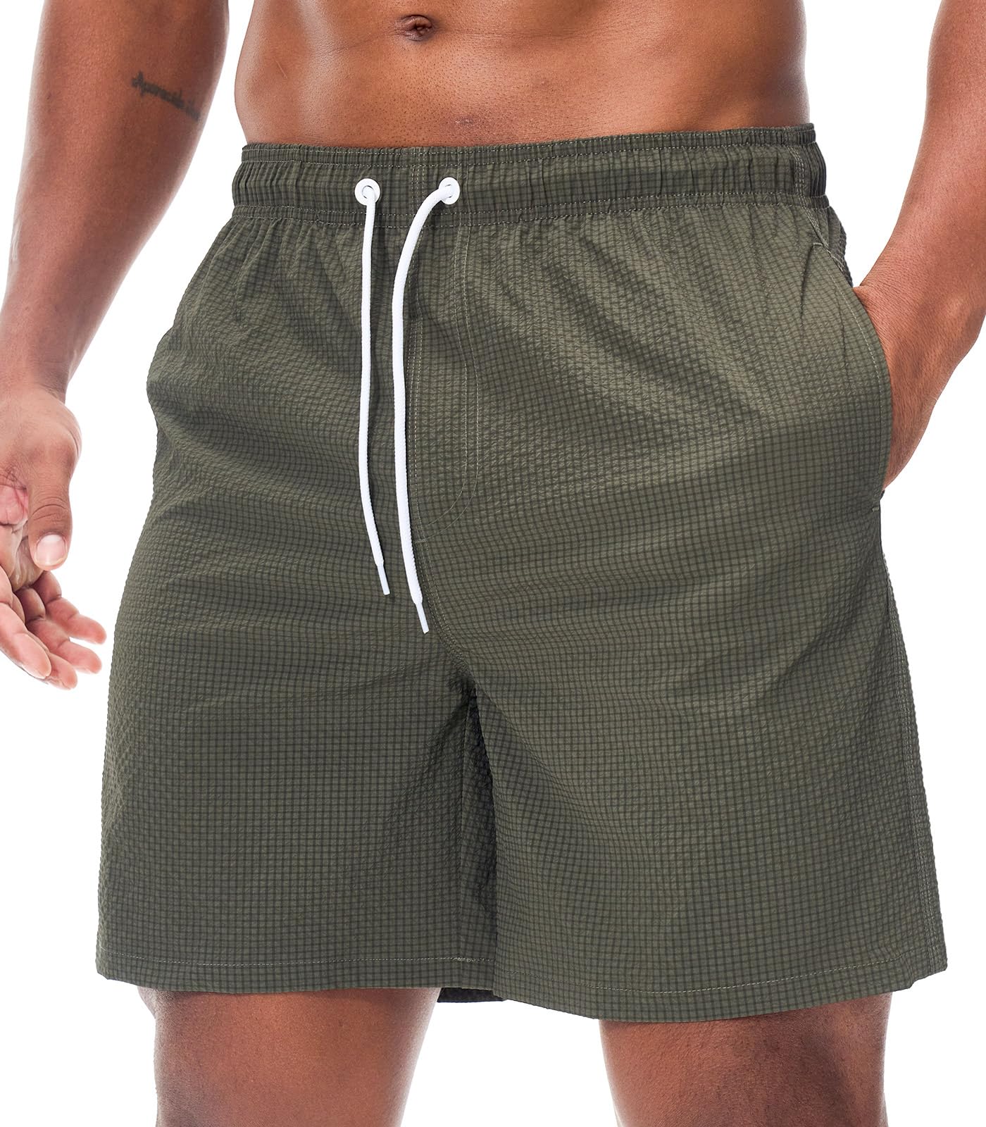 Danfiki Badehose Herren mit Meshfutter Kompression Liner 2 i