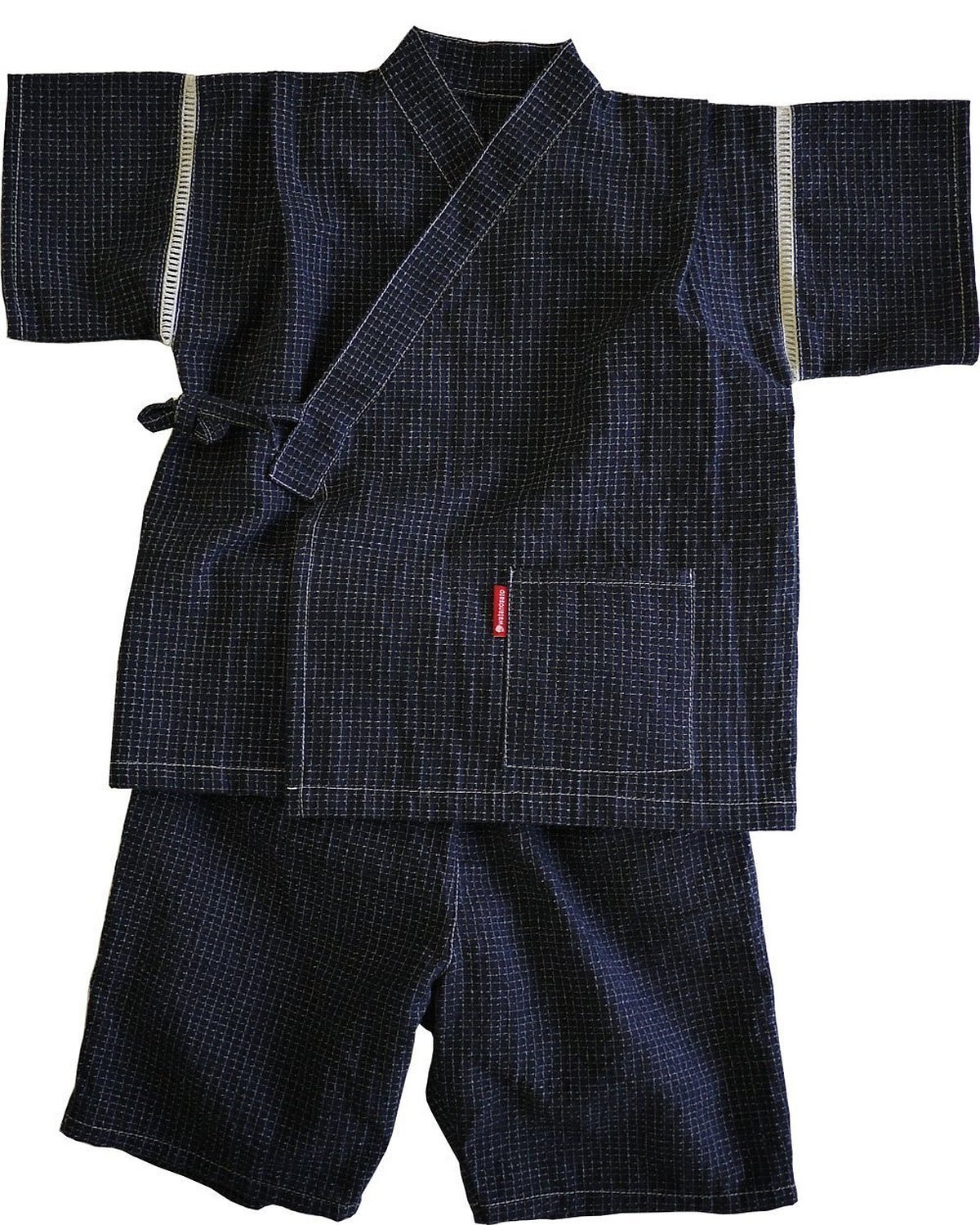 WATANOSATO Jinbei shrink textile made in Japan Kurume Baby-Boys size (90, NavyBlue)