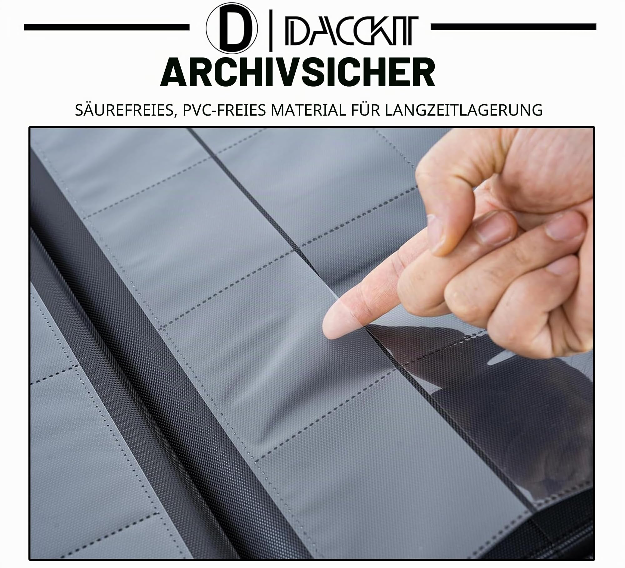 Premium Kartenbinder 16-Fach – Passend für 1408 Karten, 4x4 Ringloses Kartenalbum mit Hüllen Kompatibel mit Sammel- & Sportkarten（Modell A，Klassisches Schwarz）