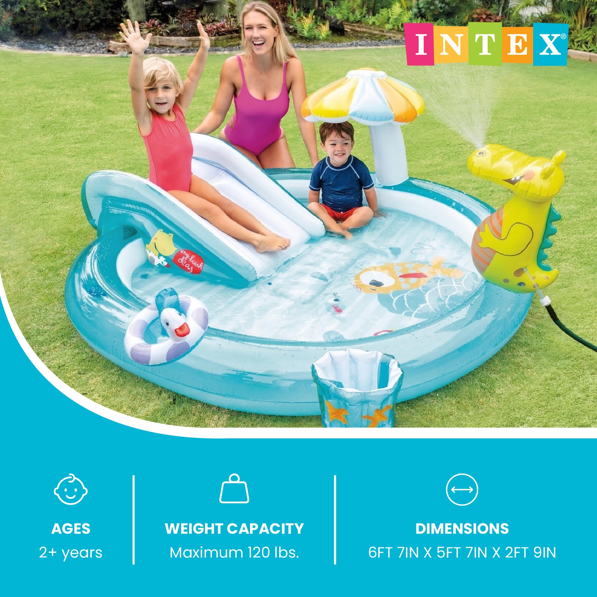 Intex Gator - Centro de Juegos Inflable, para Mayores de 2 años