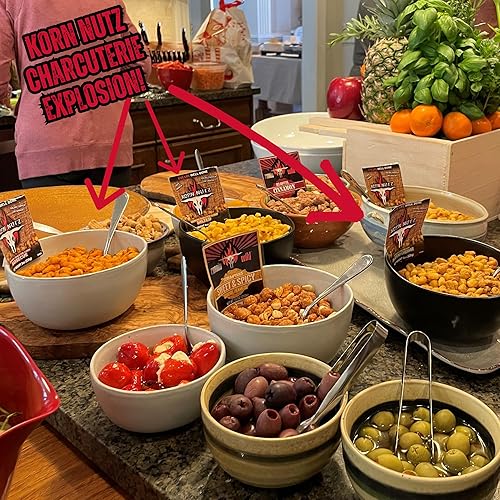 Vista 40 de Ranch, BBQ, granos de maíz crujientes salados Paquete variado de maíz tostado suave y crujiente Runnin' Wild Foods 1.5 libras en total