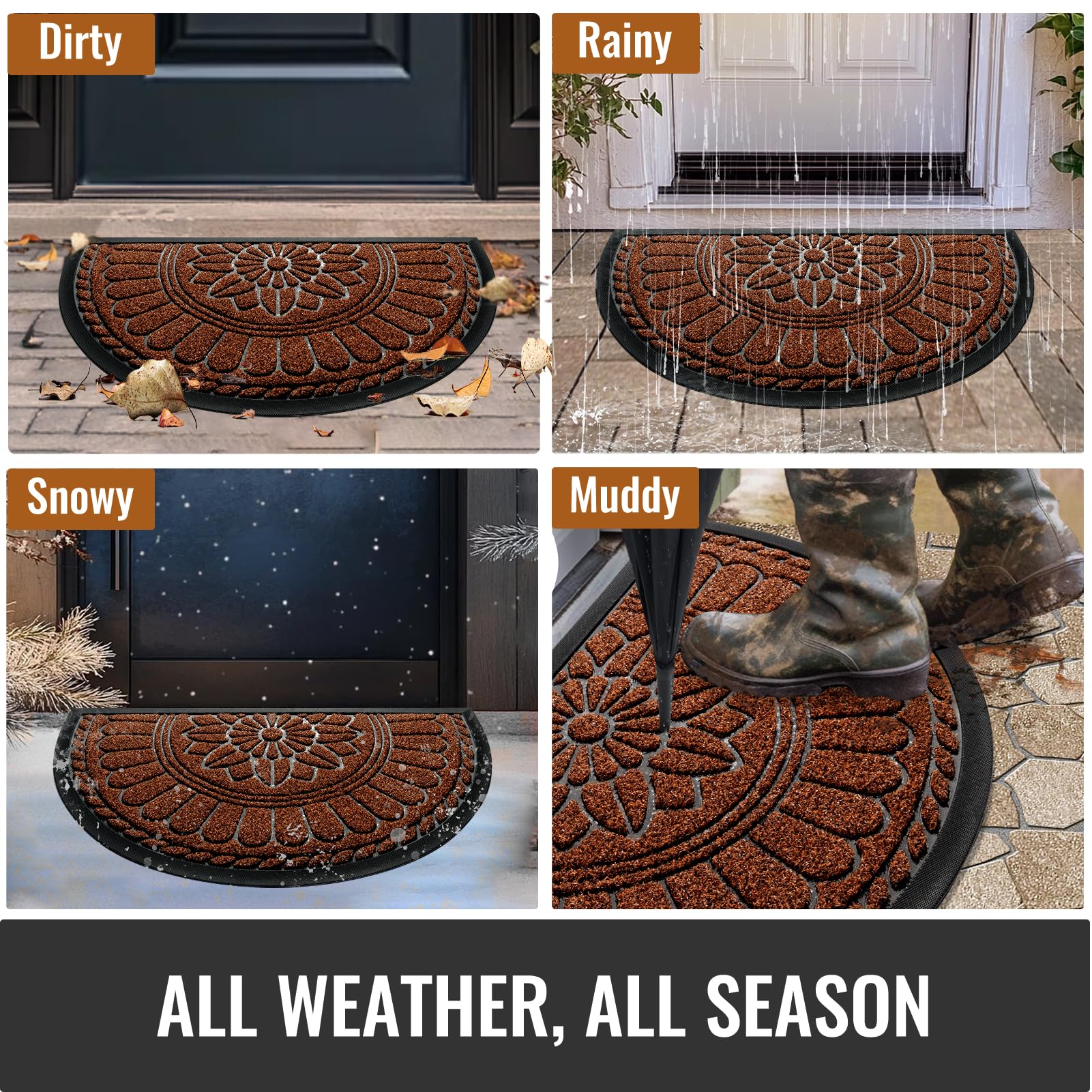 Amazon.com : Mibao Front Door Mat Indoor Outdoor Entrance  display picture 1