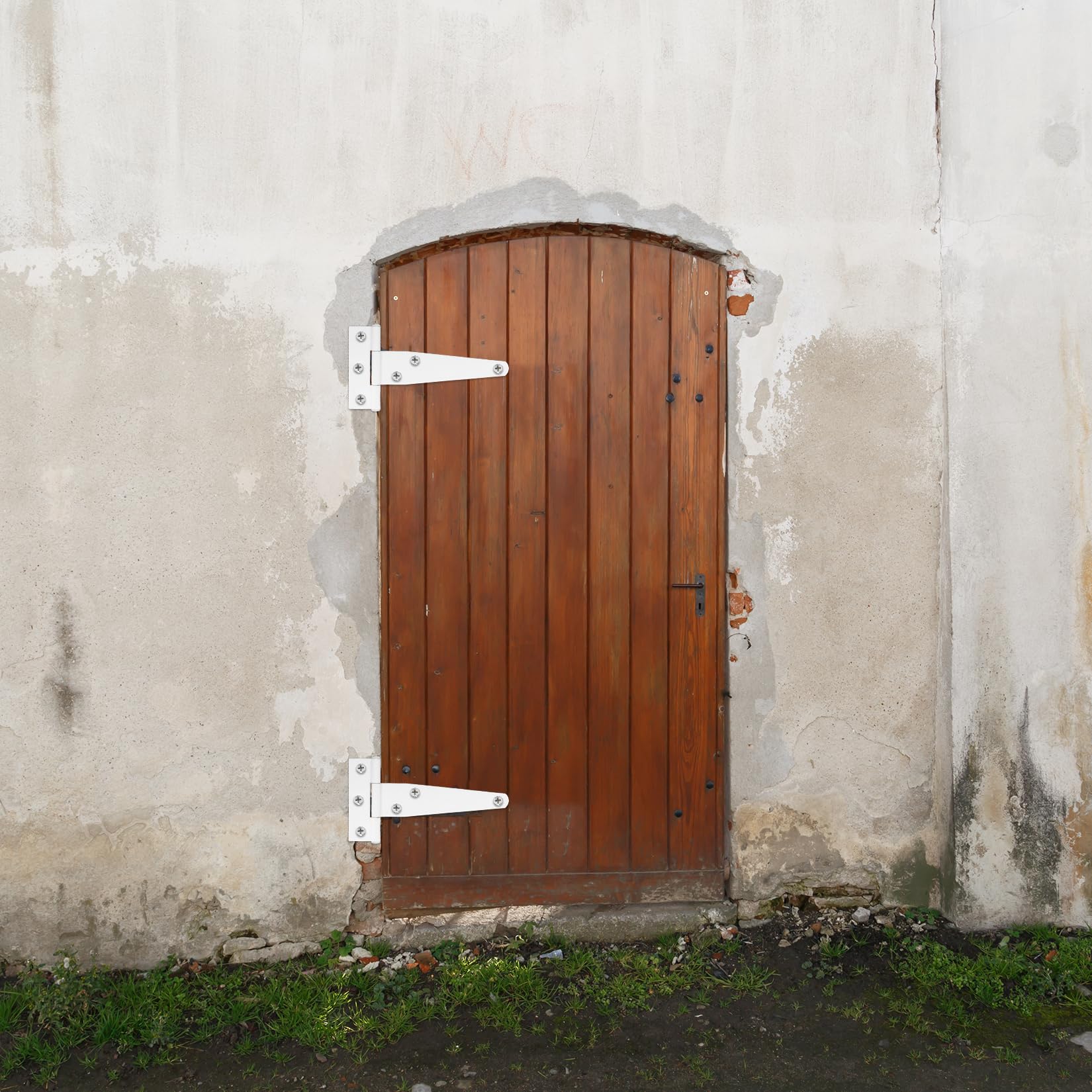 8 Cerniere A T Bianche Per Cancelli E Porte Legno | 118mm | Zincate Anti-ruggine - Foto 3