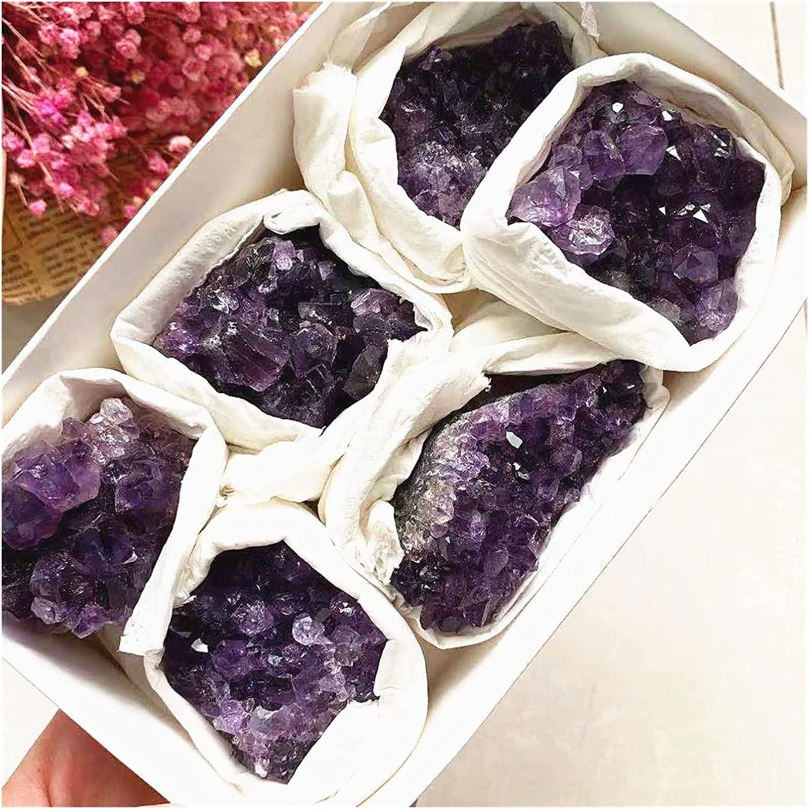 Amatista Piedra en Bruto Hermosa Amatista Natural Geoda Cuarzo Racimo Muestra de Cristal Energía Curación Decoración de la habitación Decoración del hogar Regalo Gema