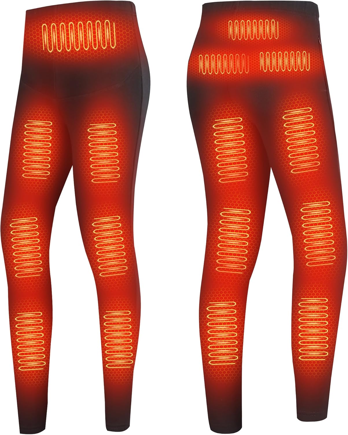 Heated Pants for Men Women, Electric Heating Long Johns Thermal Underwear Legging for Hunting, Motorcycle