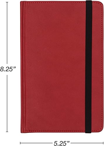 Miniatura 3 de Samsill Cuaderno de escritura de tamaño clásico, tapa dura, 5.25 x 8.25 pulgadas, 120 hojas a rayas (240 páginas), color rojo