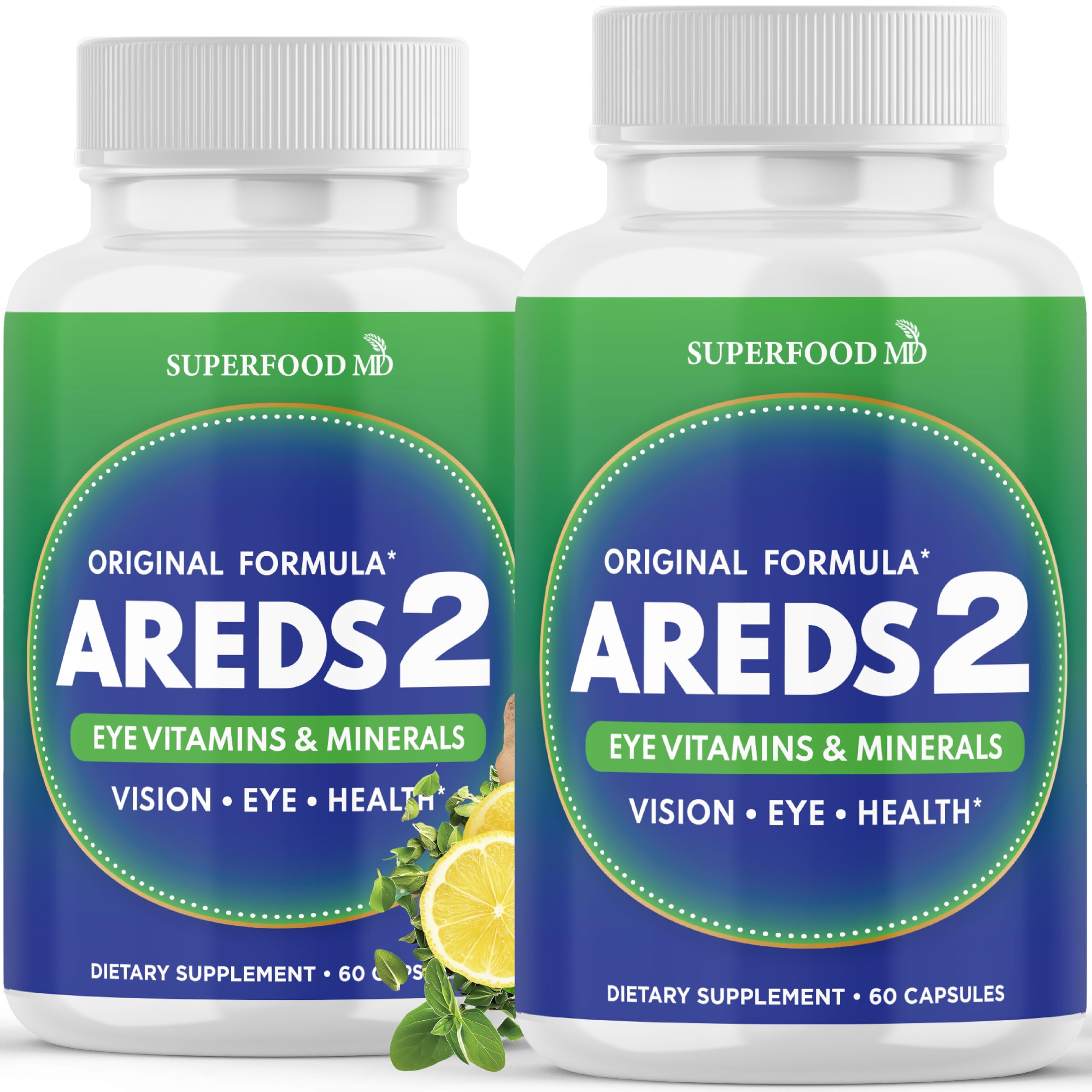 AREDS 2 Eye Vitamin & Mineral Supplement, Contains Lutein, Vitamin C with Added Copper - 120 Count
