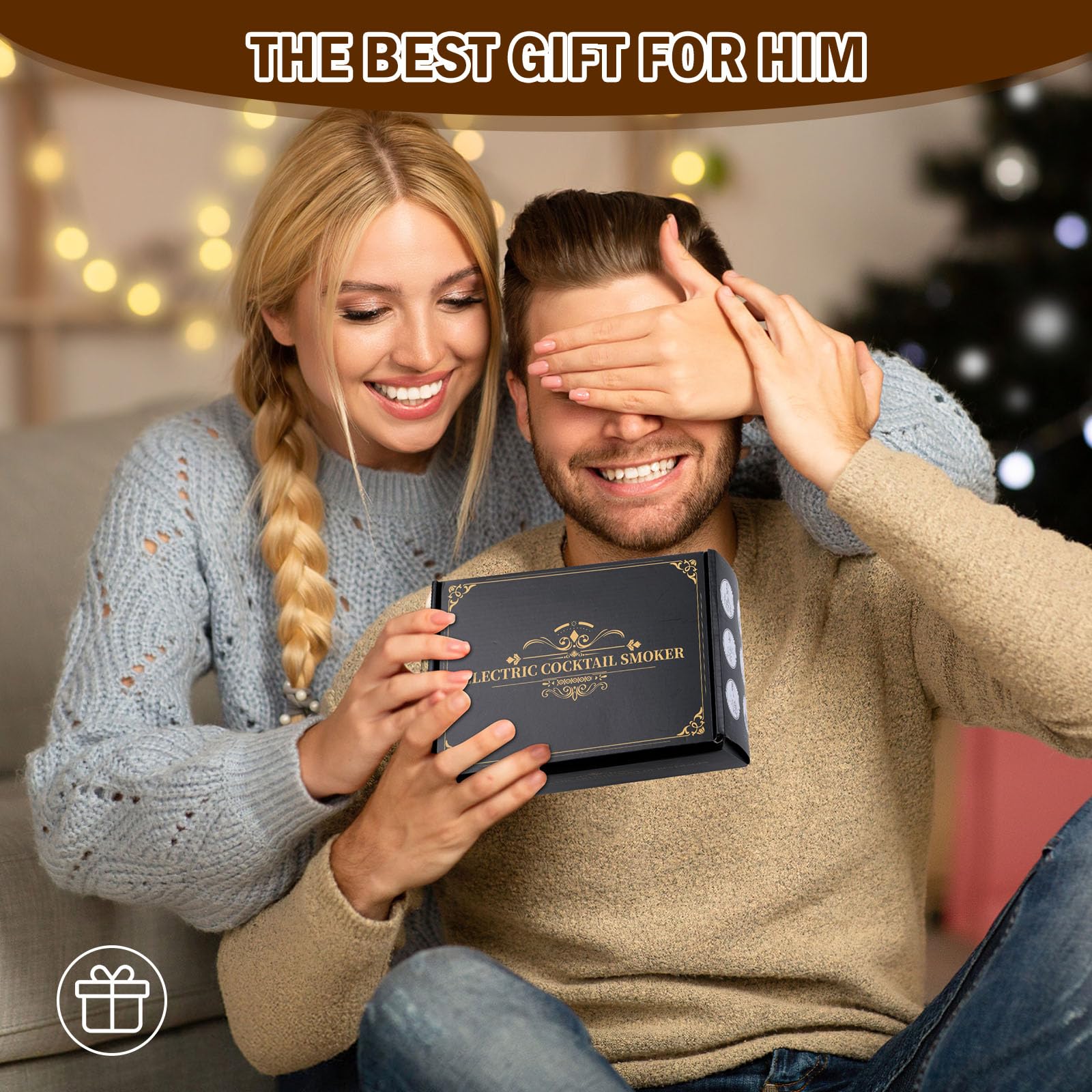 Kit per Affumicatore per Cocktail Kit per Affumicatore Whisky da Elettrico con 6 Gusti Patatine in Legno Accessori per Cocktail Whisky Regalo di Natale per Padre Marito Uomo