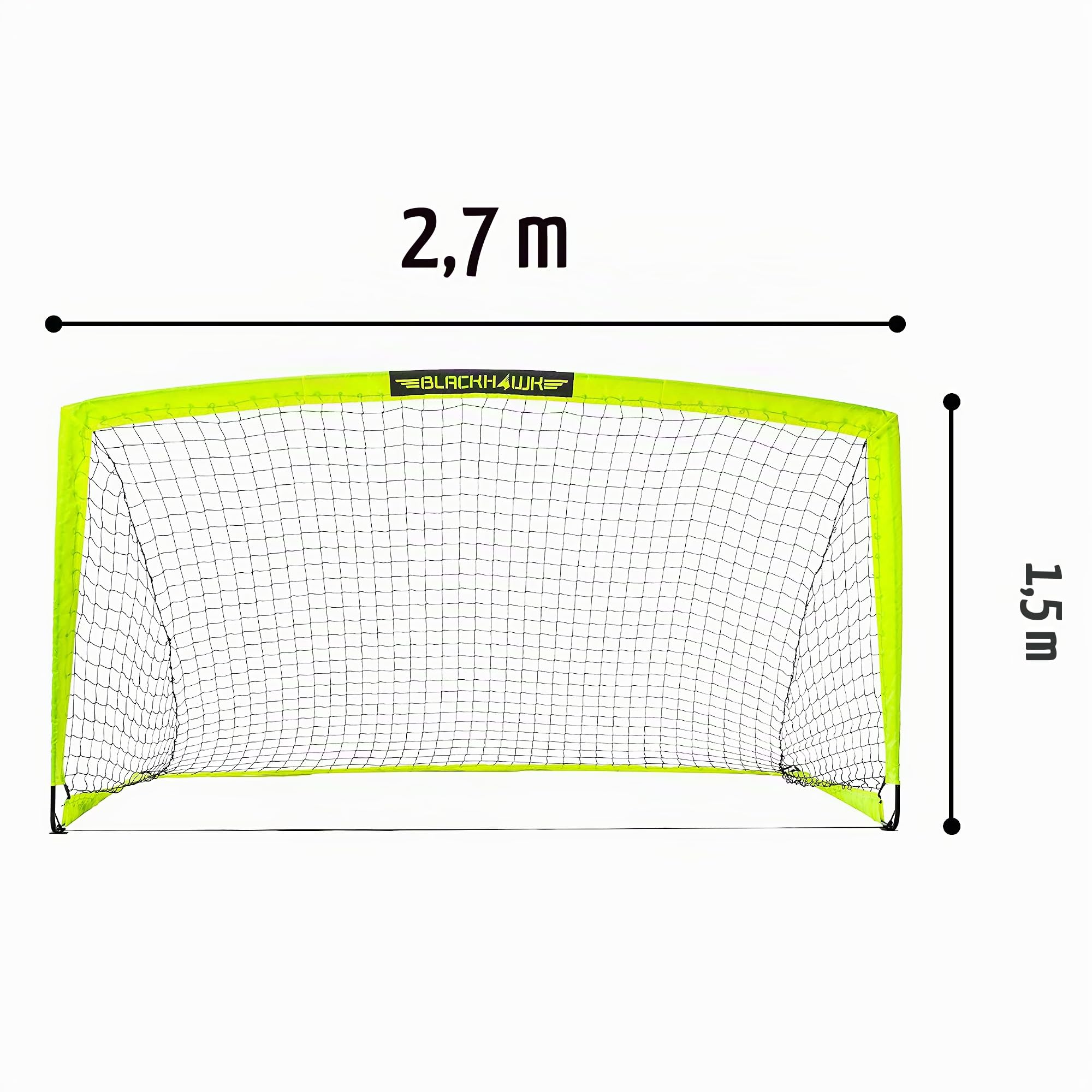Franklin Sports Blackhawk - Porta da Calcio Portatile – Porta da Calcio Pop-up – Porta da Calcio Interna o Esterna – Porta da Calcio Pieghevole per riporre – 3,5 x 1,8 m, 2,9 x 15,2 cm, 16,5 x 9,5 cm