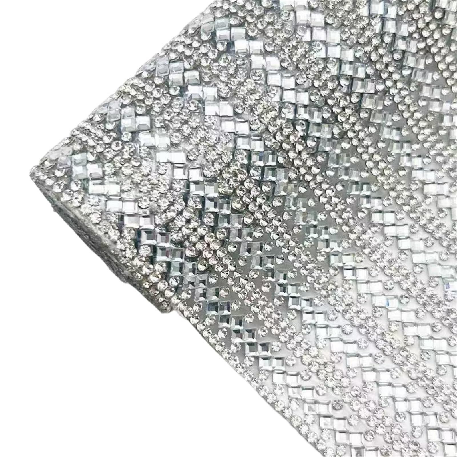 Decorazione per la casa, Rotoli a Colori DIY, Applicatore di Finiture in Nastro di Strass di Cristallo Autoadesivo, Scarpe, Abiti, Rotoli di Nastro, Artigianato(White)