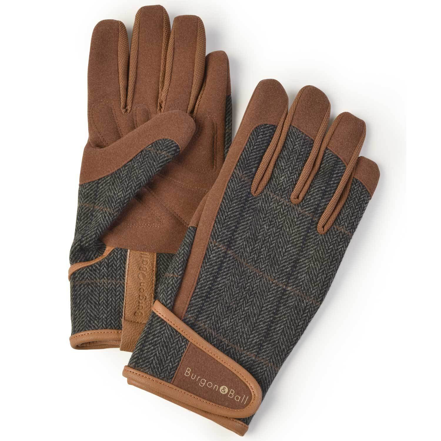 Burgon & Ball Dig The Glove Men's Gardening Gloves, Large/X-Large, Tweed