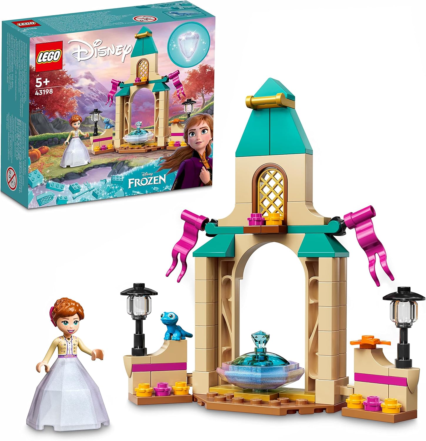 LEGO 43198 Disney Anna's Castle Courtyard Building Toy for