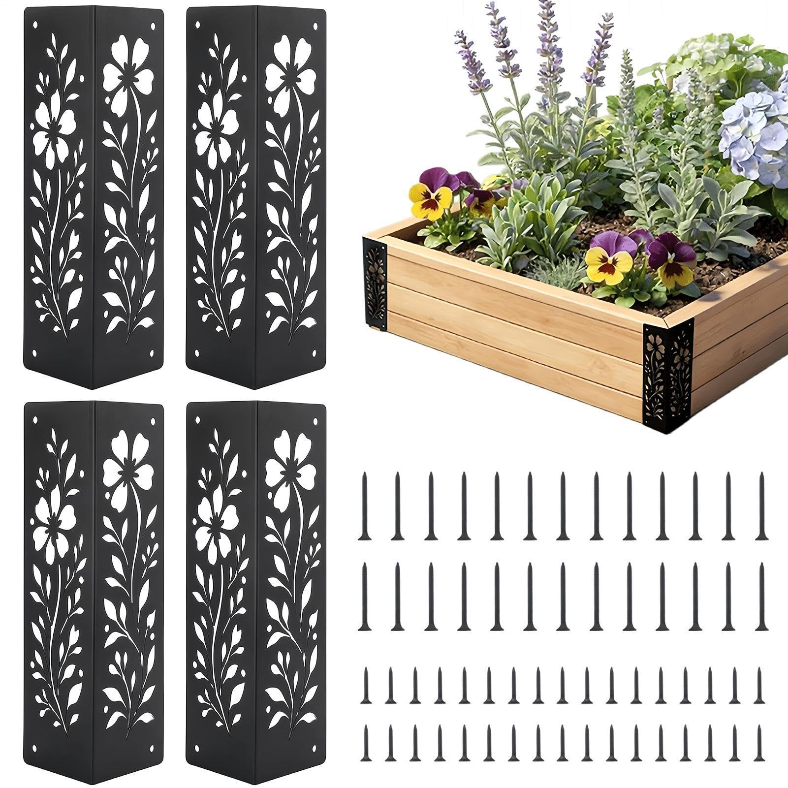 Connecteur en métal robuste pour cadre de potager surélevé et jardinière