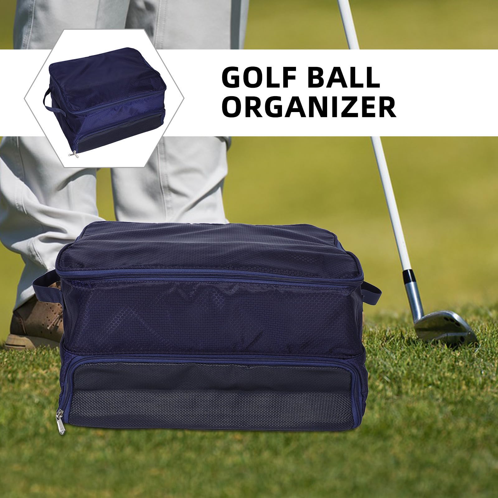 ifundom Großer mit Zuverlässigem Schutz Golf Organizer aus Oxford Stoff Kofferraum und Einfacher Tragbarkeit für Golfschuhe und Golfausrüstung im Outdoor Sport