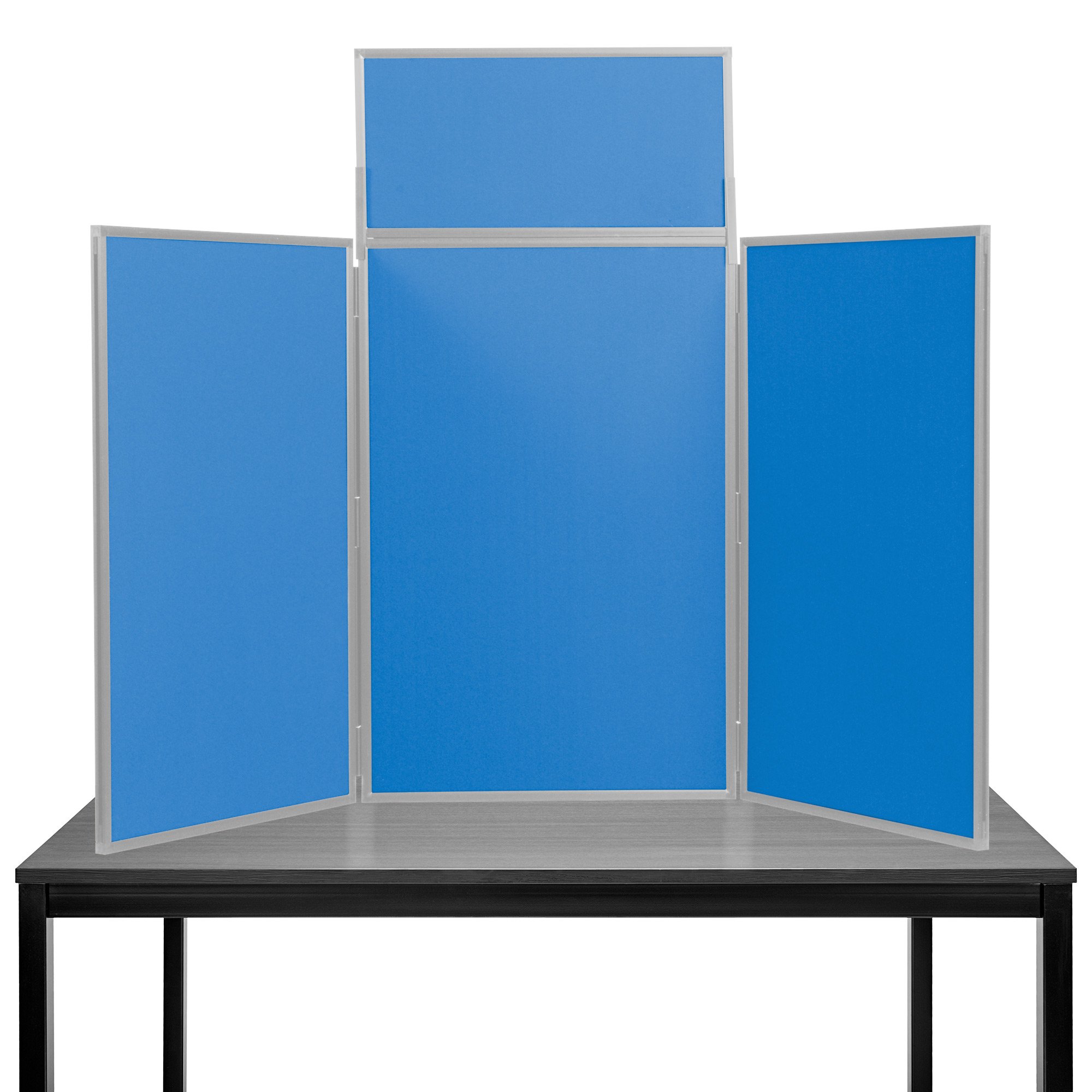 Panelwarehouse Maxi Desktop Folding Display Board Stand Blueberry with Grey Frame โ image 1