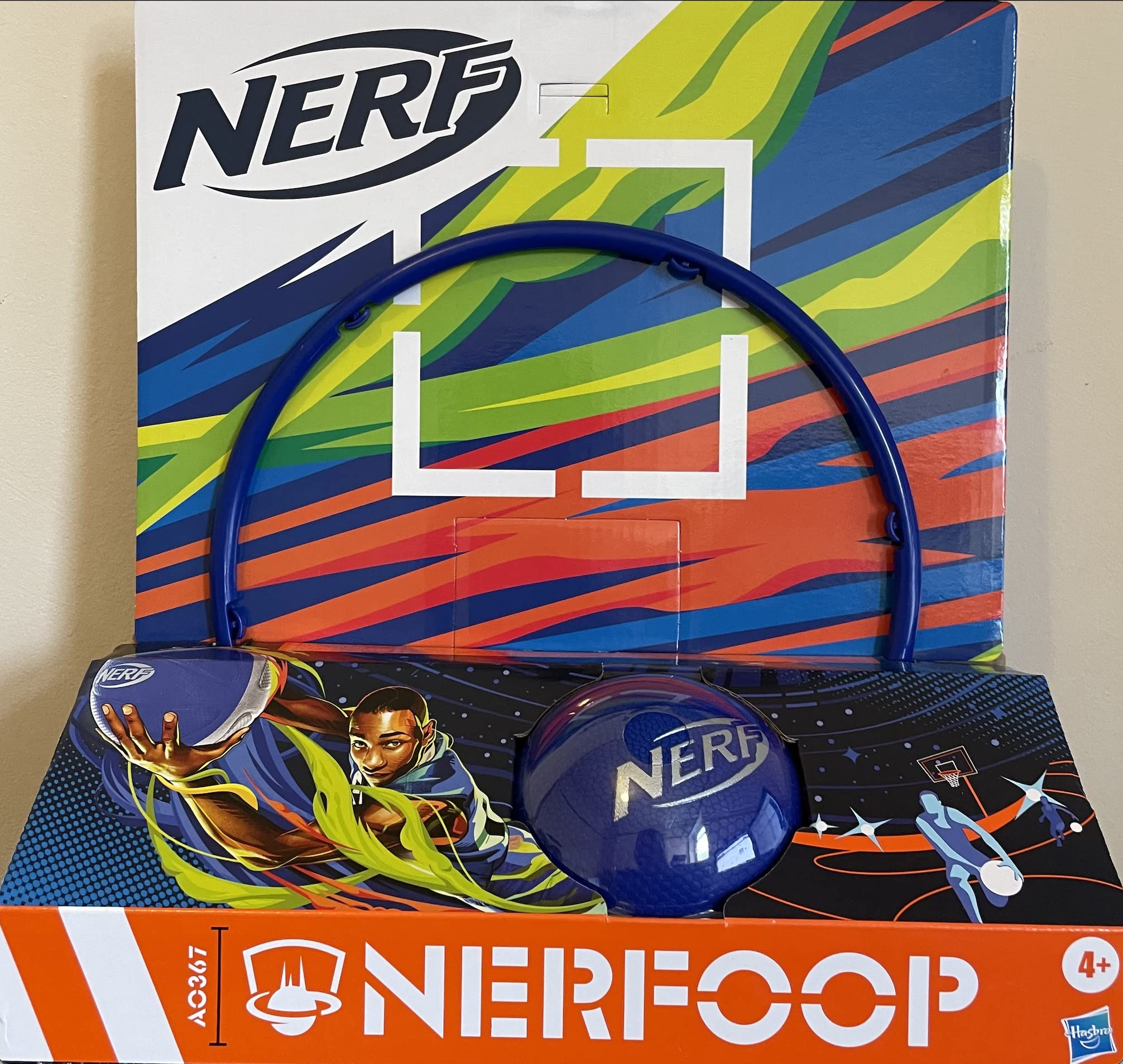 Hasbro Nerf - Cestino Sportivo con Palla